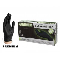 PACK OF 1: AMMEX ABNPF42100 PROFESSIONAL SERIES BLACK NITRILE EXAM GLOVES / 100 PER BOX / LARGE